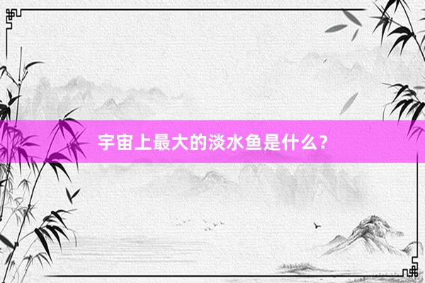 宇宙上最大的淡水鱼是什么？